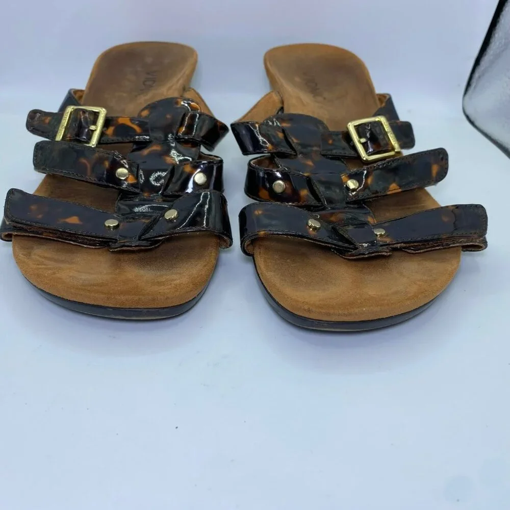 VIONIC Women’s Tortoise Park Radia Orthodic Adjustable Triple Strap Wedge Sandal